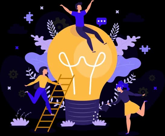 Ilustración sobre desarrollo de ideas